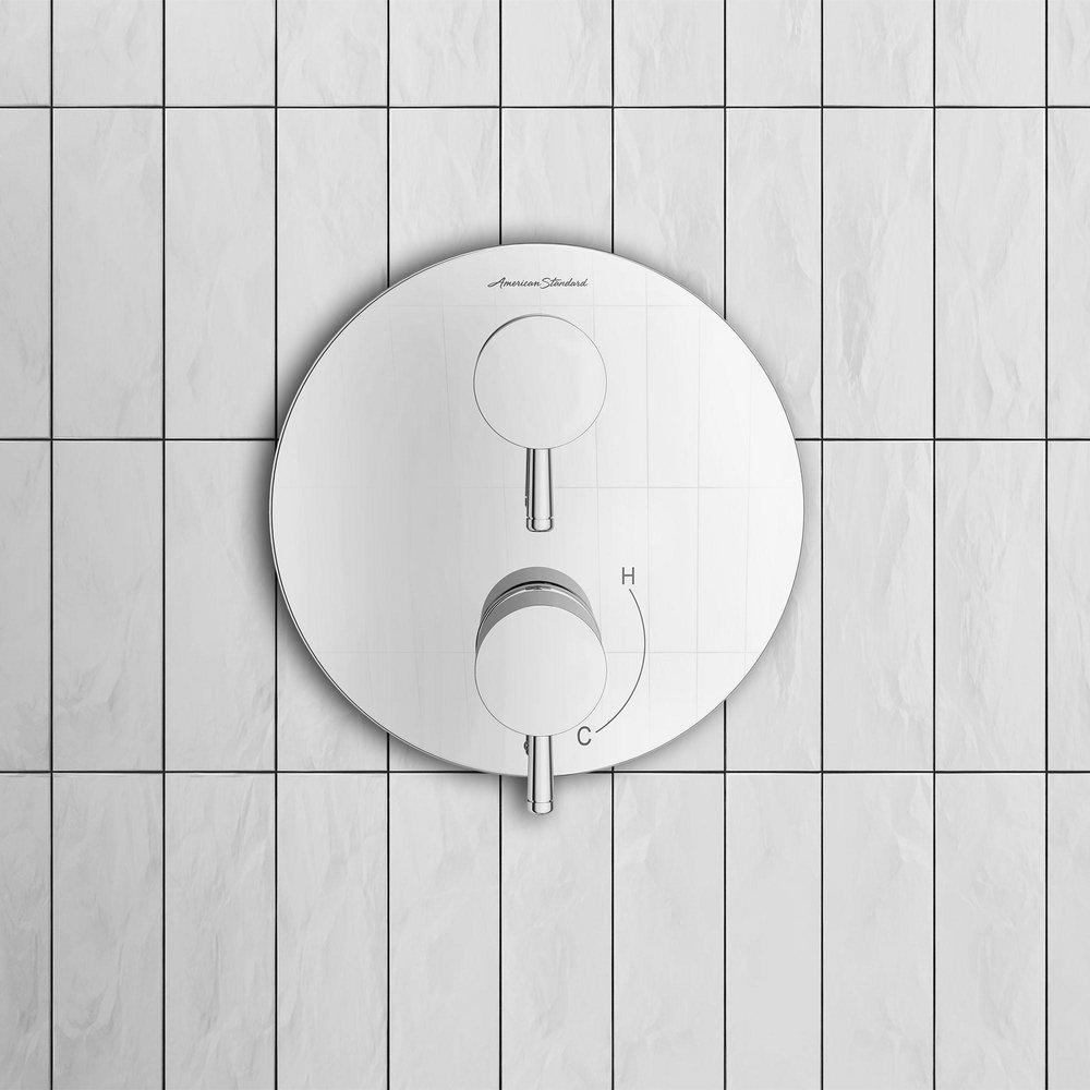 American Standard Brushed Nickel 7-7/8 in. Brass Pressure Balance Valve Trim 