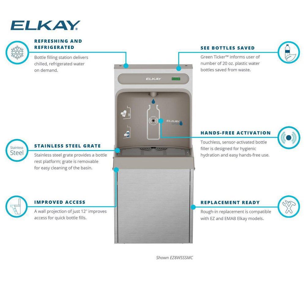 Non-Filtered Refrigerated Wall Mount Bottle Filling Station 