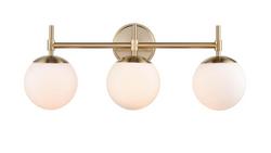 3-Light Vanity Fixture in Modern Gold