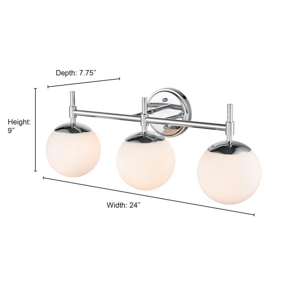 3-Light Vanity Fixture in Modern Gold 