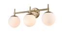 3-Light Vanity Fixture in Modern Gold 
