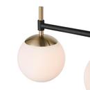 4-Light Vanity Fixture in Matte Black/Modern Gold 