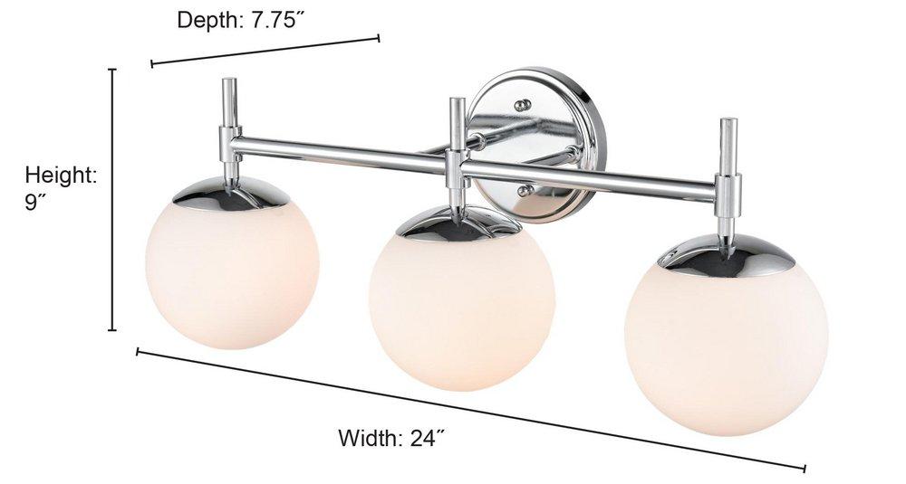 3-Light Vanity Fixture in Matte Black/Modern Gold 