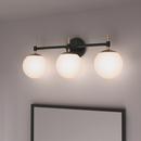 3-Light Vanity Fixture in Matte Black/Modern Gold 