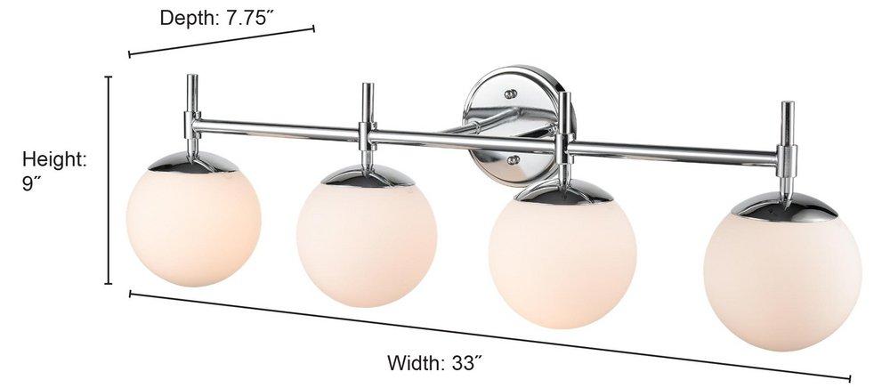 4-Light Vanity Fixture in Chrome 