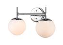 2-Light Vanity Fixture in Chrome 