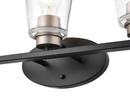 3-Light Vanity Fixture in Matte Black/Satin Nickel 