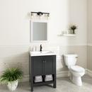 3-Light Vanity Fixture in Matte Black/Satin Nickel 