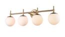 4-Light Vanity Fixture in Modern Gold