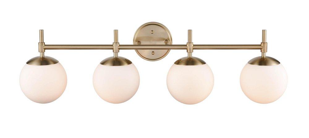 4-Light Vanity Fixture in Modern Gold 