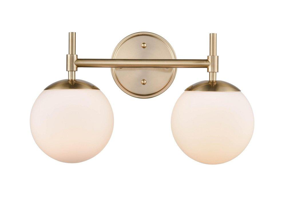 2-Light Vanity Fixture in Modern Gold 