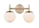 2-Light Vanity Fixture in Modern Gold