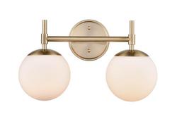 2-Light Vanity Fixture in Modern Gold