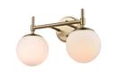 2-Light Vanity Fixture in Modern Gold 