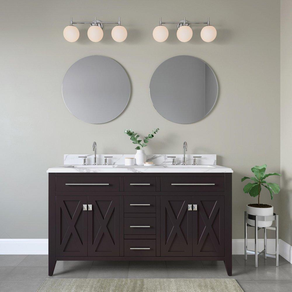 3-Light Vanity Fixture in Chrome 