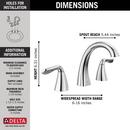 Two Handle Widespread Bathroom Sink Faucet in Chrome 
