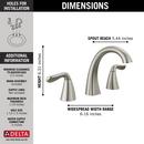 Two Handle Widespread Bathroom Sink Faucet in Chrome 