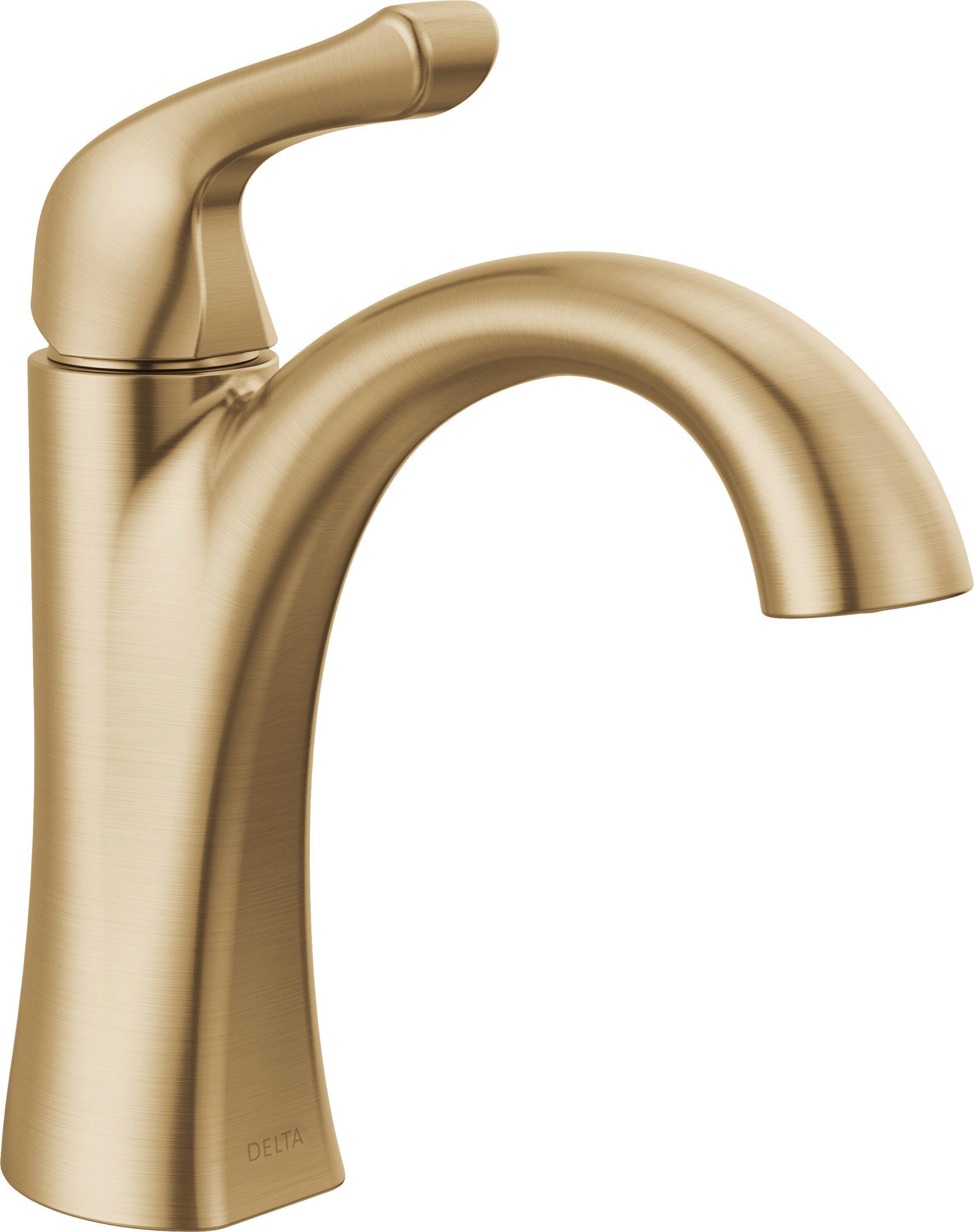 Single Handle Centerset Bathroom Sink Faucet in Champagne Bronze 