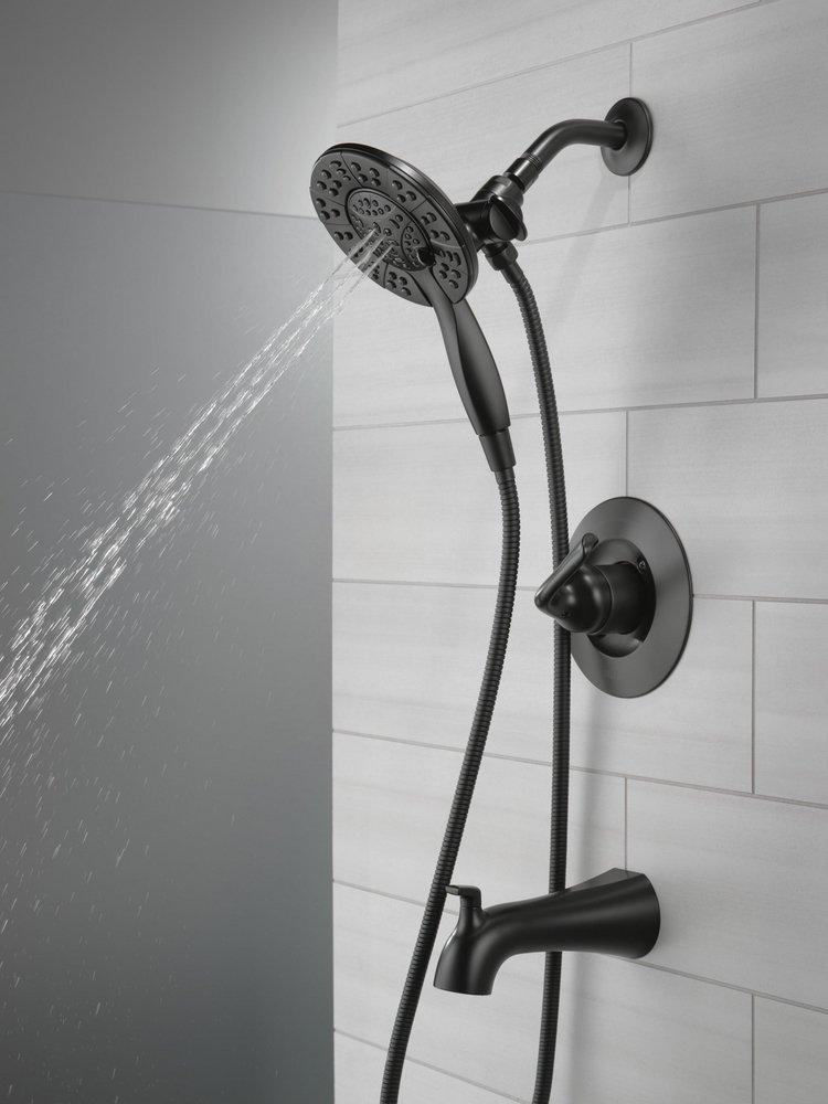 Single Handle Multi Function Bathtub & Shower Faucet in Matte Black (Trim Only) 