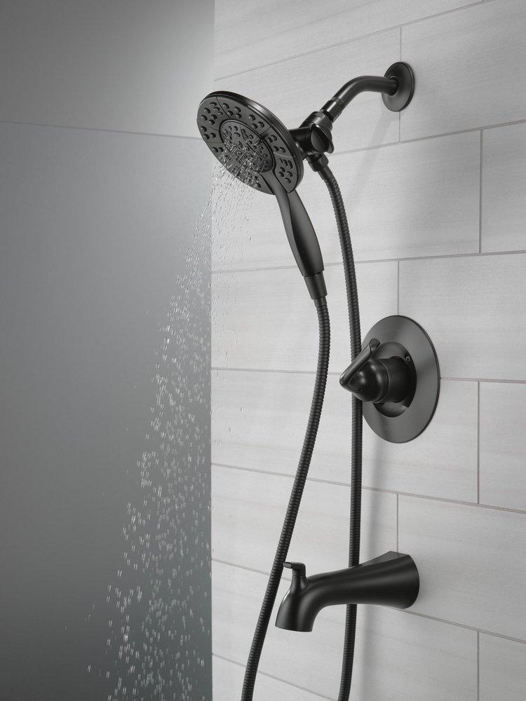 Single Handle Multi Function Bathtub & Shower Faucet in Matte Black (Trim Only) 