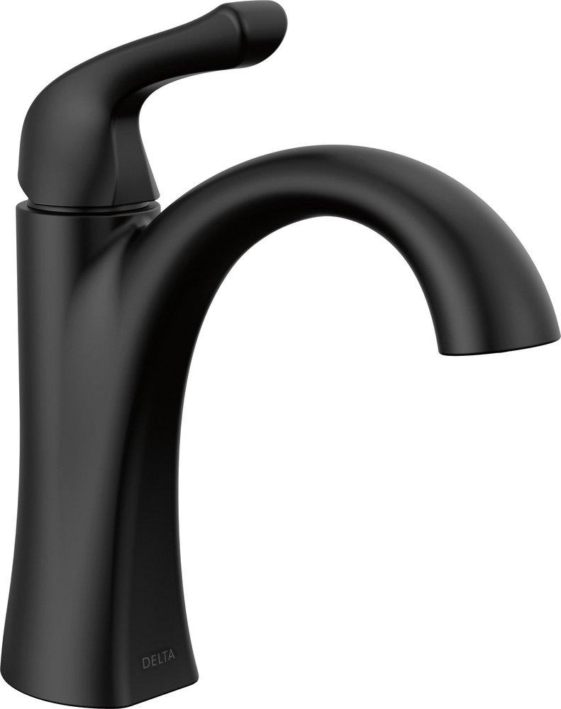 Single Handle Centerset Bathroom Sink Faucet in Matte Black 