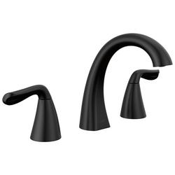 Two Handle Widespread Bathroom Sink Faucet in Matte Black
