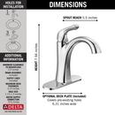 Single Handle Centerset Bathroom Sink Faucet in Chrome 