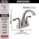 Two Handle Centerset Bathroom Sink Faucet in Brused Nickel 