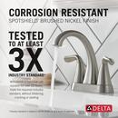 Two Handle Centerset Bathroom Sink Faucet in Brused Nickel 