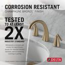 Two Handle Widespread Bathroom Sink Faucet in Champagne Bronze 