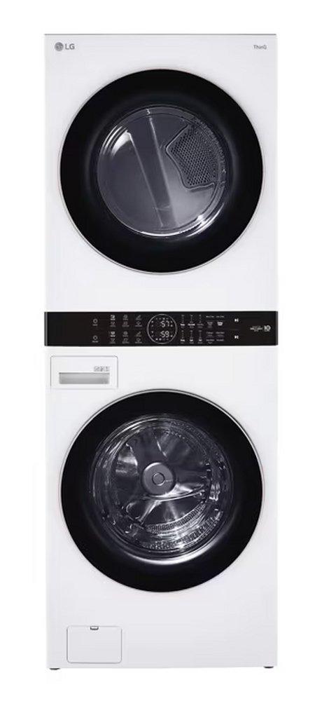 LG White 27 in. 7.4 cu. ft. Gas Combination Washer & Dryer 