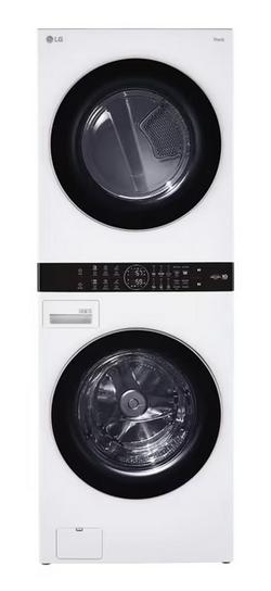 27 in. 7.4 cu. ft. Gas Combination Washer & Dryer in White