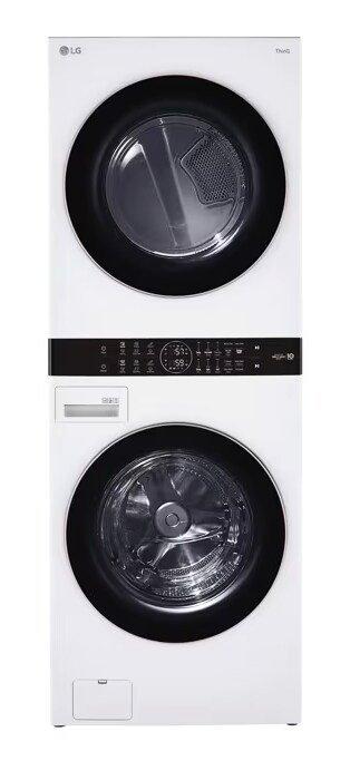 LG White 27 in. 7.4 cu. ft. Gas Combination Washer & Dryer 