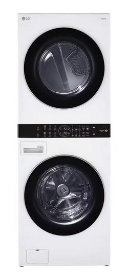 27 in. 7.4 cu. ft. Gas Combination Washer & Dryer in White
