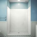 60 x 60 x 76 in. Shower Back Wall in White