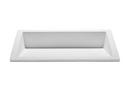 19 in. Undermount Rectangular Engineered Stone Bathroom Sink in Matte White