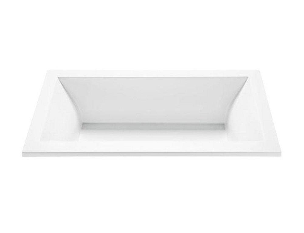 Mti Baths White 71-1/2 x 41-5/8 in. Soaker Drop-in Bathtub Center 