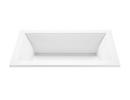 Mti Baths White 71-1/2 x 41-5/8 in. Soaker Drop-in Bathtub Center 
