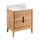 Signature Hardware Natural Teak 30 in. Floor Mount Vanity 