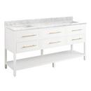 Signature Hardware Bright White 72 in. Floor Mount Vanity 