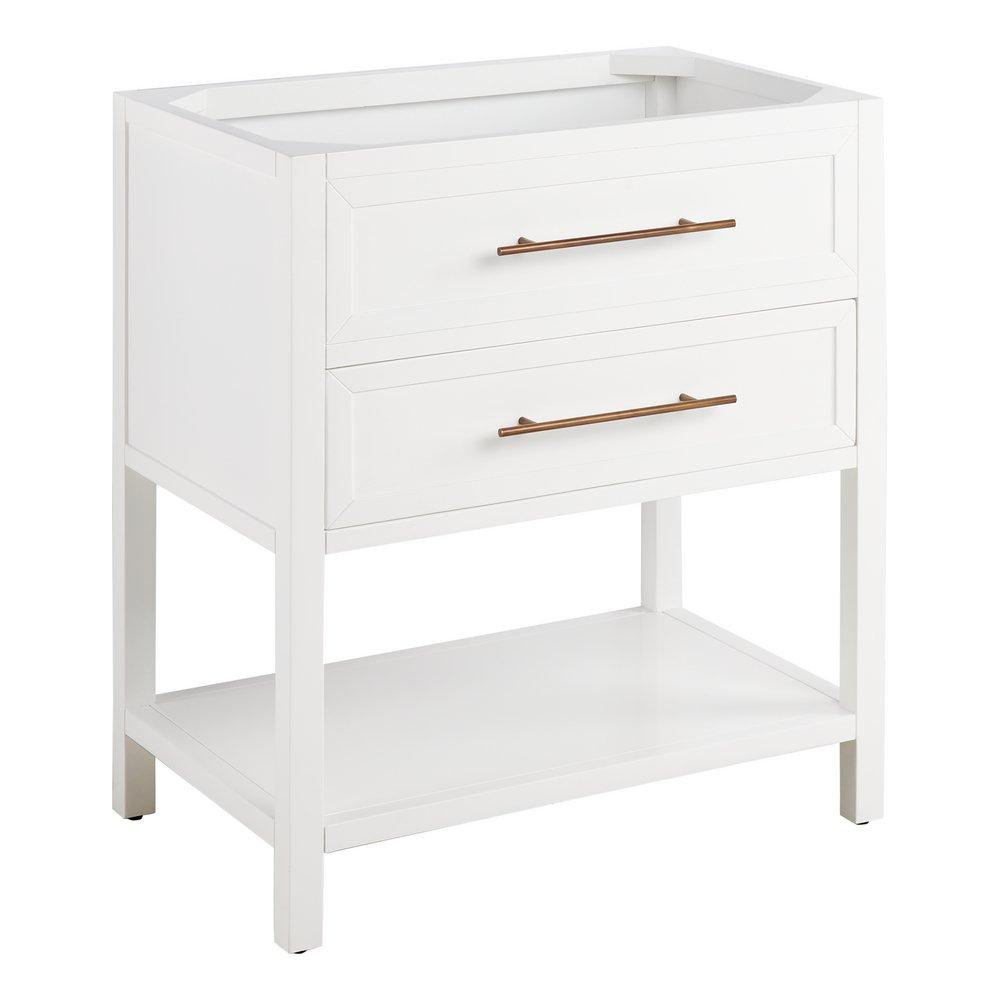 Signature Hardware Bright White 30 in. Floor Mount Vanity 