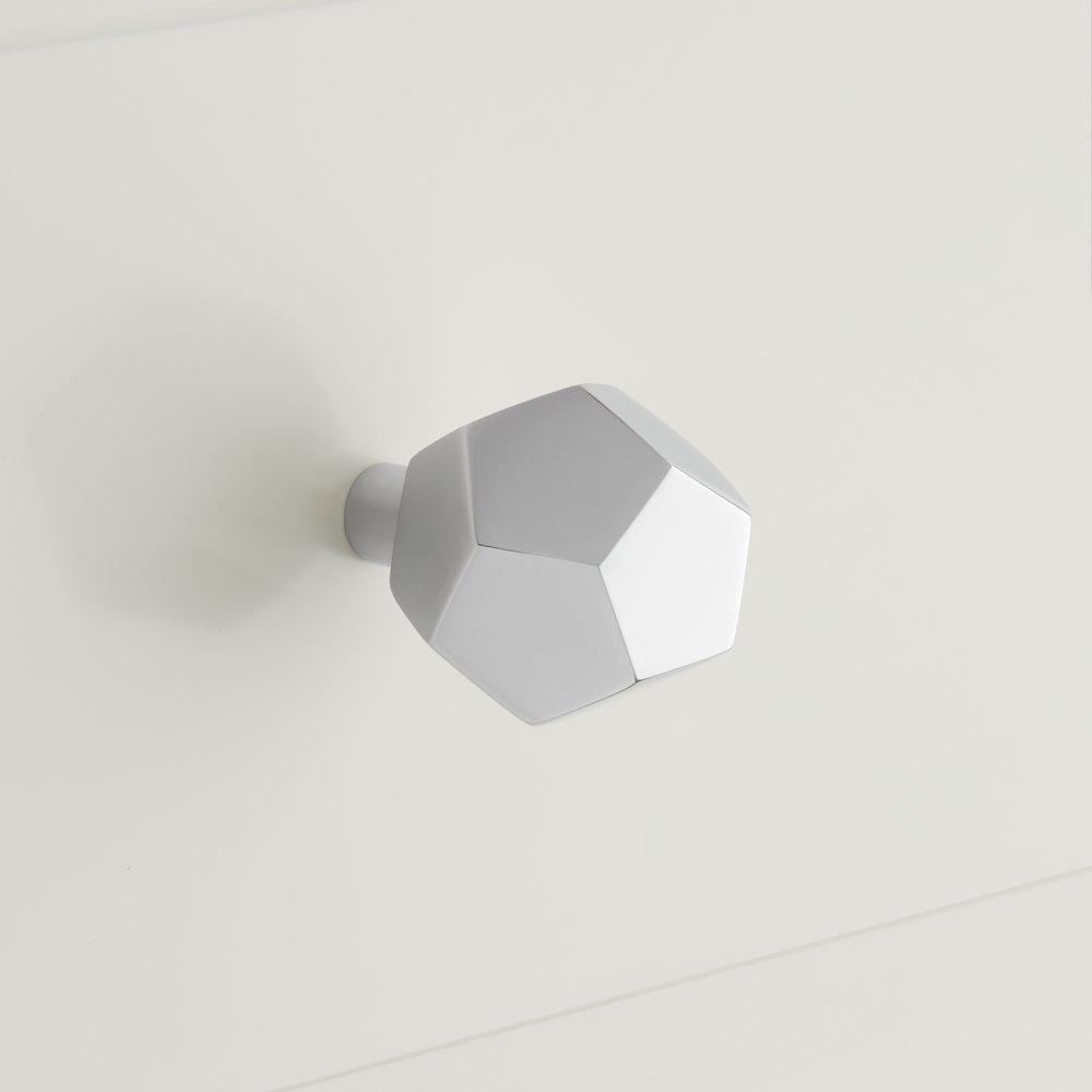 Signature Hardware Polished Chrome Brass Pentagon Knob 