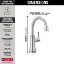 Delta Faucet Arctic Stainless Single Handle Beverage Kitchen Faucet 