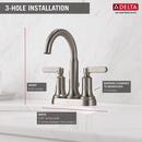 Two Handle Centerset Bathroom Sink Faucet in SpotShield Brushed Nickel 