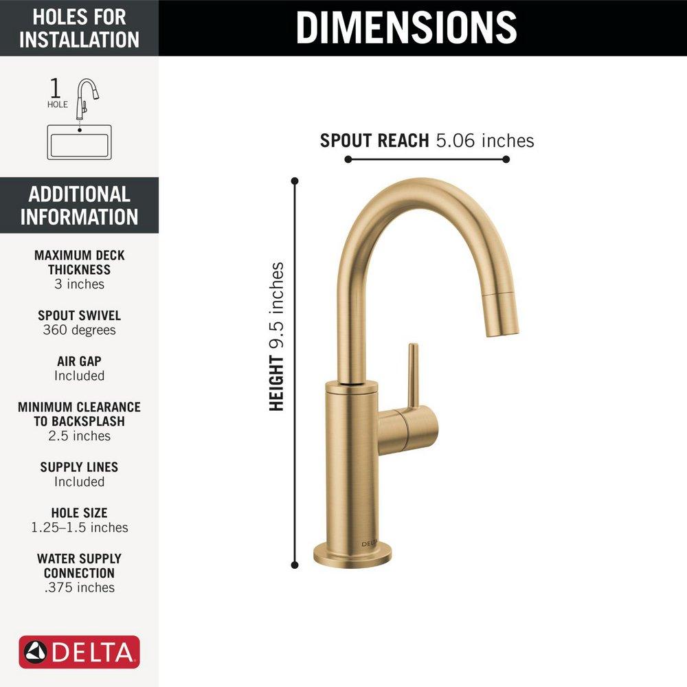 Delta Faucet Champagne Bronze Cold Water Dispenser 