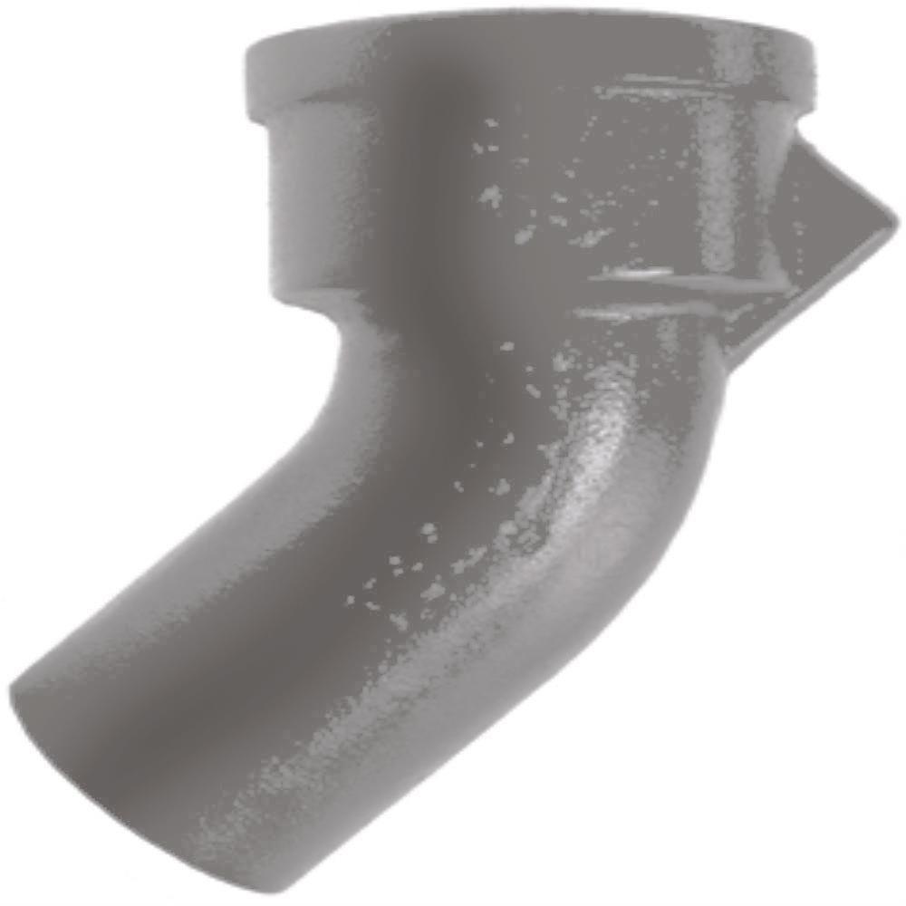 Black Spigot x Hub Domestic Cast Iron 45 Degree Bend 