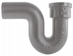 4 in. Spigot x Hub Cast Iron Soil Vent P-Trap