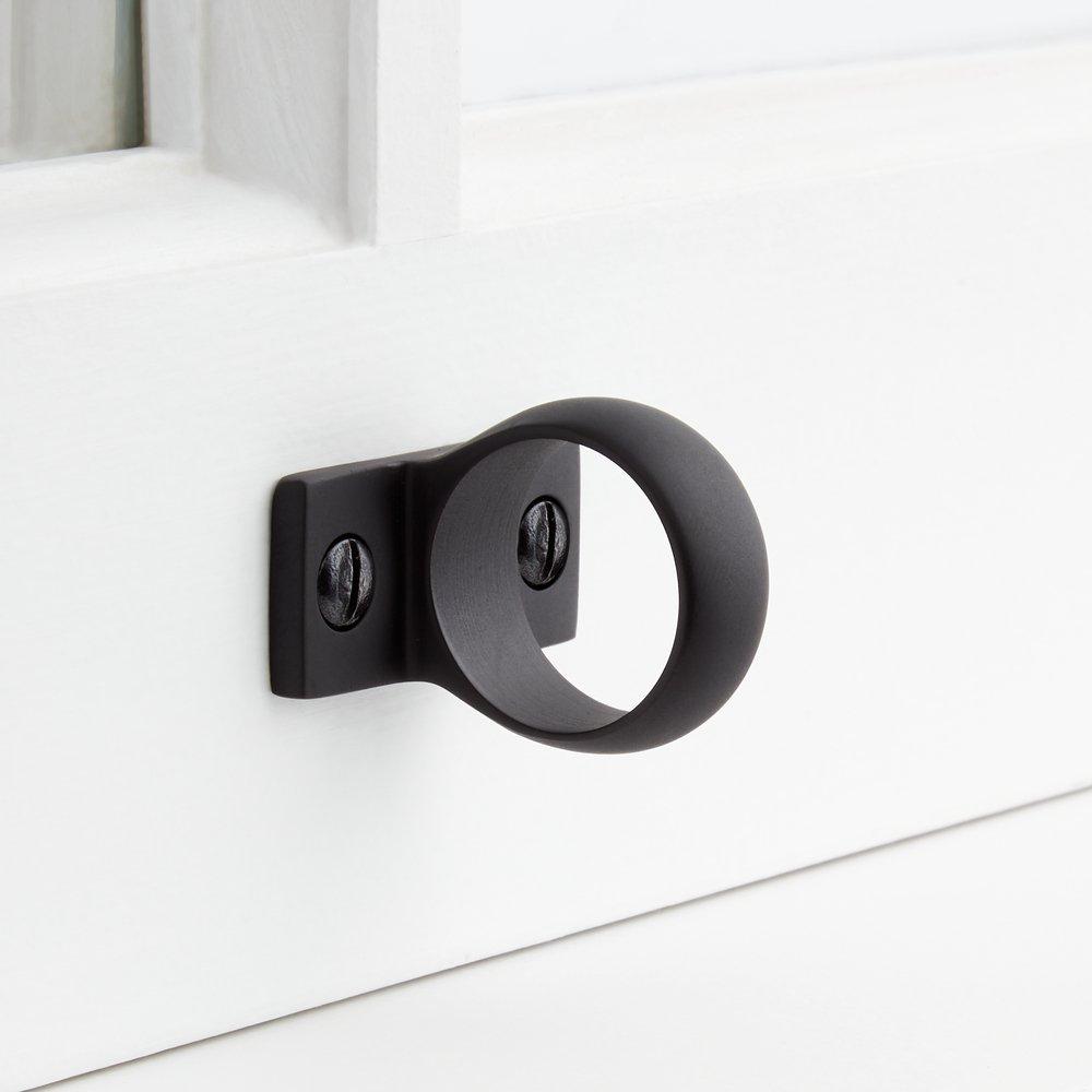 Signature Hardware Matte Black Solid Brass Window Sash Loop 