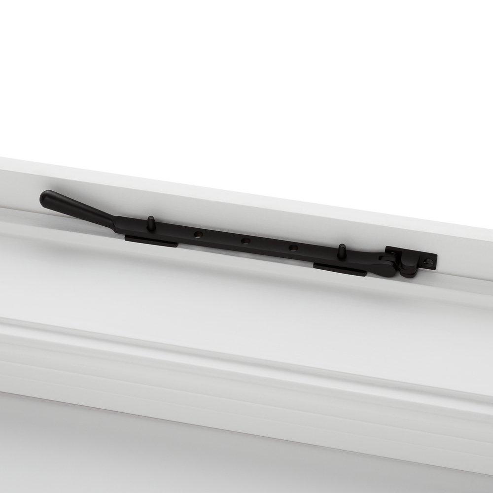 Signature Hardware Matte Black 10 in. Solid Brass Casement Window Stay 