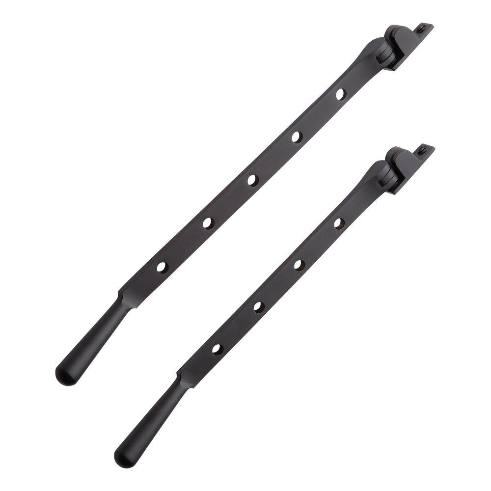Signature Hardware Matte Black 10 in. Solid Brass Casement Window Stay 